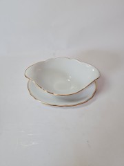 Schirnding Фарфоровый соусник с позолоченным краем, Германия, 1960-70гг.
