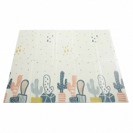 Baby Vivo Spielmatte Spielteppich doppelseitig Kaktus Коврик для игрушек двухсторонний кактус