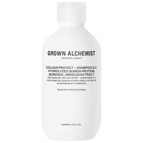 Grown Alchemist Colour-Protect Shampoo 0.3 Hydrolized Quinoa Protein, Burdock, Hibiscus Extract  Шампунь для защиты цвета 0,3 гидролизованного белка киноа, лопуха, экстракта гибискуса