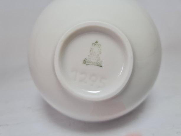 Heinrich Bavaria Белая фарфоровая ваза-кувшин для цветов, 16см x 8см, Германия, 1960-70гг.