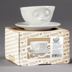 Fiftyeight Products TV Tassen Kaffeetasse weiss kussend 0,20 L Чашки TV кофейная чашка белая целующаяся 0,20 л