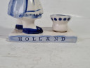 Подсвечник винтажный Elsava Holland с фигурой девочки, на одну свечу, фарфор, 12 х 9 см, Нидерланды, 1960-70гг.