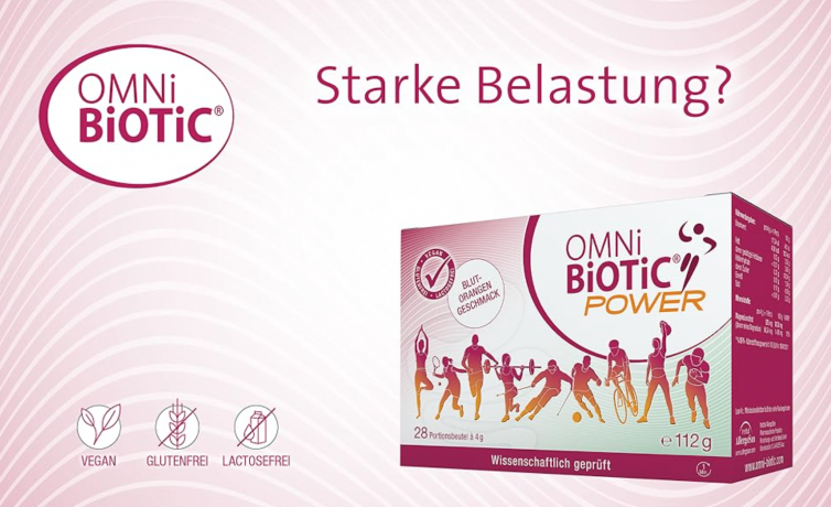 OMNi BiOTiC Power, 28 Servings, 112g, Пробиотик с магнием, 6 штаммов полезных бактерий, от усталости и для поддержки мышц, для активных людей и спортсменов, 28 саше х 4г