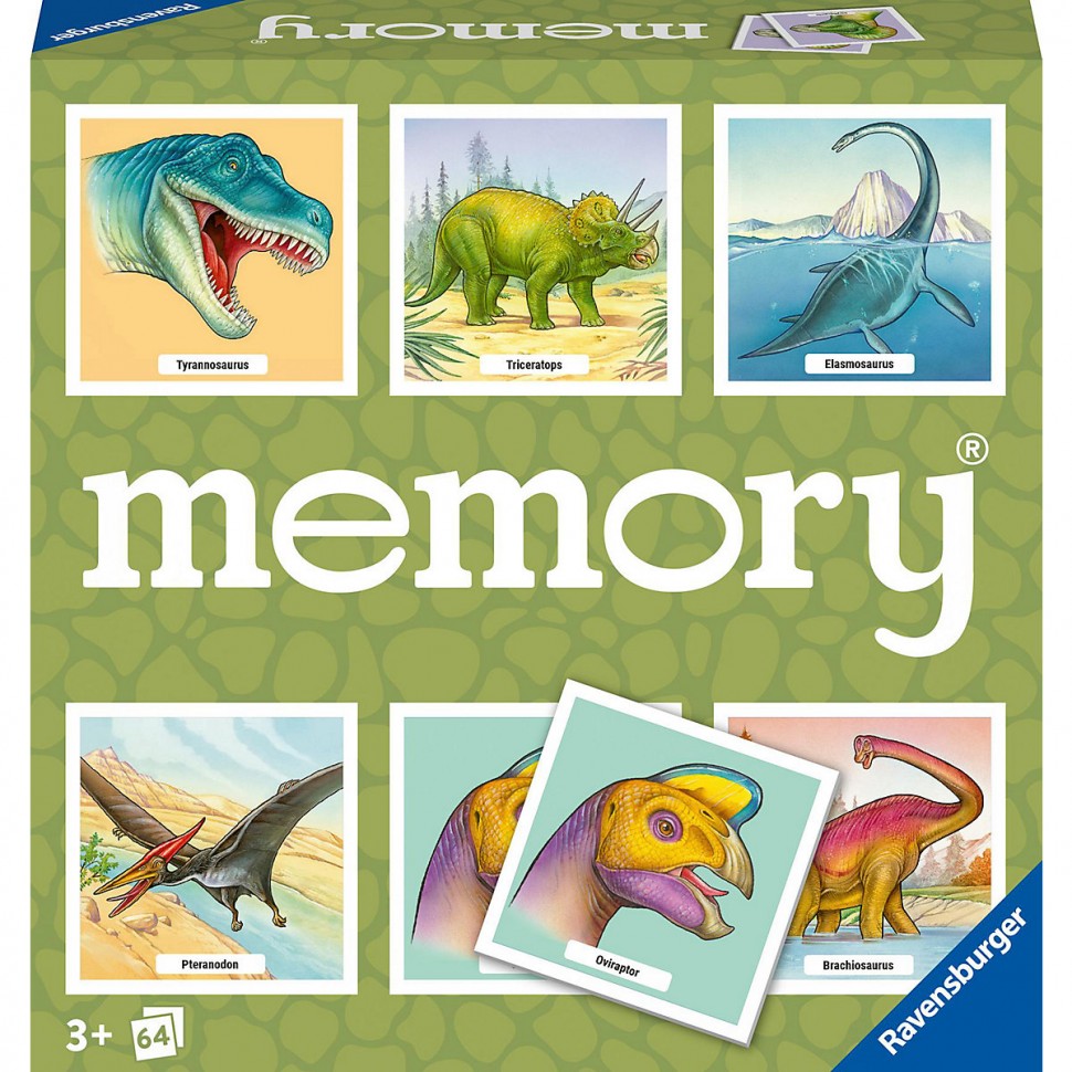 Купить Ravensburger memory Dinosaurier память динозавры в интернет-магазине  Diskontshop.eu Германия всего за 2 020 руб. в