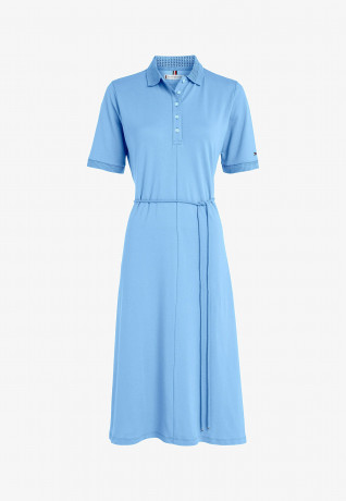 Tommy Hilfiger OPENWORK Shirt dress hydrangea blue АЖУР Платье-рубашка гортензия синяя