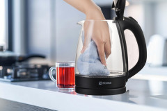 ecosa ecosa Wasserkocher EO-680, 1,7 l, 2200 W, Glaswasserkocher, Blaue LED-Beleuchtung, BPA-frei Чайник ecosa EO-680, 1,7 л, 2200 Вт, стеклянный чайник, синяя светодиодная подсветка, не содержит BPA