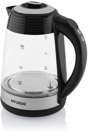 Hyundai Hyundai Wasserkocher VK780, 1,7 l, 2200 W, Temperaturregelung von 40 bis 100 °C, KEEP WARM-Funktion bis 120 Min Чайник Hyundai VK780, 1,7 л, 2200 Вт, регулировка температуры от 40 до 100 °С, функция KEEP WARM до 120 минут.