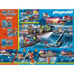PLAYMOBIL PLAYMOBIL 70140 Seenot: Loscheinsatz mit Rettungskreuzer PLAYMOBIL 70140 Distress: миссия по тушению пожара со спасательным кораблем