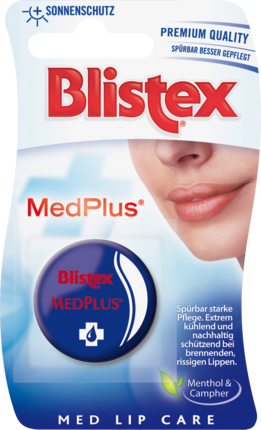 Blistex MedPlus Бальзам для потрескавшихся и горящих губ с ментолом и камфарой, 7 мл