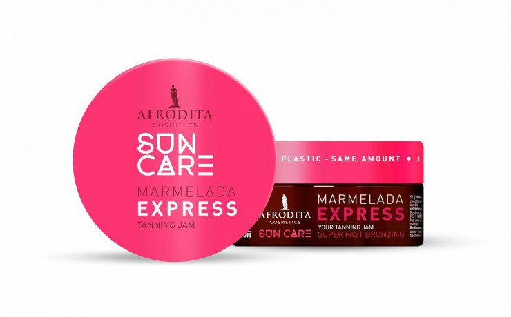 Afrodita Cosmetics Sun Care Marmelada Tanning Accelerator Бальзам для быстрого и интенсивного загара, с 100% органическим кокосовым маслом, маслом карите и маслом какао, 200мл