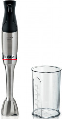 BOSCH BOSCH Stabmixer ErgoMaster Serie 6, MSM6M810, 1200 W, Edelstahl-Mixstab, Mix-/Messbecher, Edelstahl/schwarz  Ручной блендер BOSCH ErgoMaster Series 6, MSM6M810, 1200 Вт, палочка для смешивания из нержавеющей стали, чашка для смешивания/мерный стакан
