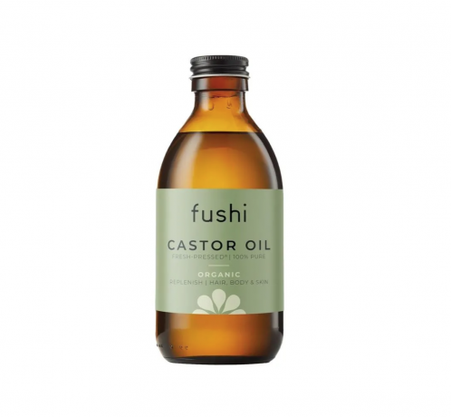 Fushi Organic Castor Oil 250ml, Касторовое масло органическое  холодного отжима, для роста волос, ресниц и бровей, уход за кожей и волосами, 100% натуральное, 250 мл