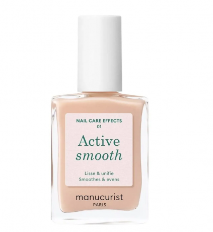 Manucurist Набор CC-лаков для ногтей Active Smooth 00 + 01 (Франция), 2 шт х 15 мл, выравнивающий уход, молочно-розовый и бежево-нюдовый оттенки, эффект натурального маникюра