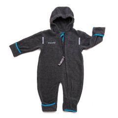 Hoppediz Overall aus Fleece Babyeinteiler anthrazit Комбинезон из флиса детский цельнокроеный антрацит
