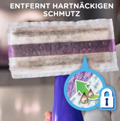 Swiffer Wet Jet Bodenreiniger Nachfüllpack 1,25L x 2st,  Средство для швабры с распылителем WET JET, с ароматом лимона, 1,25 л x 2шт (2,5 литра) 