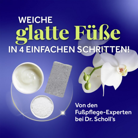 SCHOLL 4-in-1 Fusspflege-Set, Шолль Набор для педикюра 4в1, пилка, щётка, пемза, полировка, 4 предмета