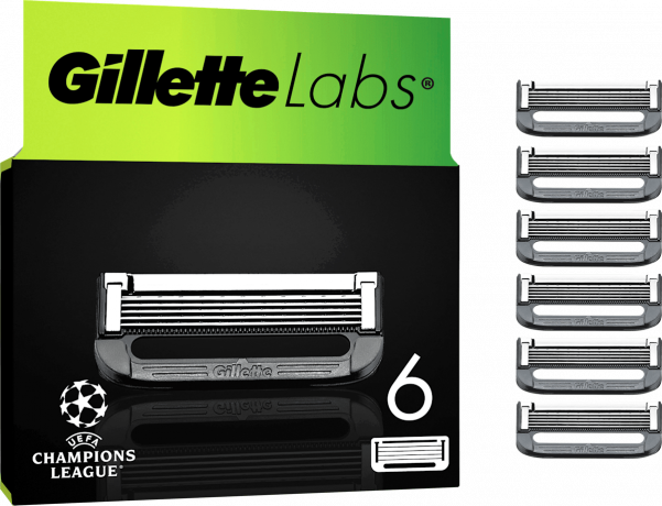 GILLETTE Rasierklingen, Labs Face, 6 St, Джилетт Сменные кассеты Labs Face для мужской бритвы, 6 шт.