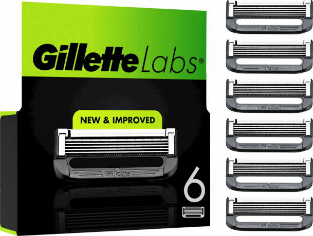 GILLETTE Rasierklingen, Labs Face, 6 St, Джилетт Сменные кассеты Labs Face для мужской бритвы, 6 шт.