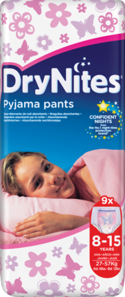 DryNites Пижама для девочек, 8-15 Лет, 9 шт