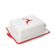 Gmundner Keramik Gmundner Keramik Rubinroter Hirsch Butterdose 125 g Gmundner Керамическая масляная посуда из красного оленя 125 г