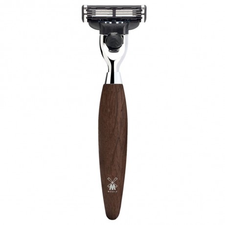 Muhle KOSMO 3-Klingen-Rasierer Griff aus Mooreichenholz  Бритва КОСМО с 3 лезвиями ручка из мореного дуба