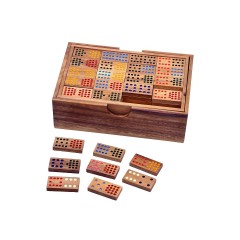 LOGOPLAY Domino Doppel 15 fur 2 bis 6 Spieler Domino double 15 для 2-6 игроков