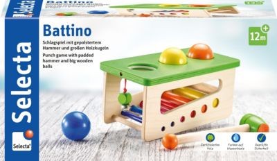 Selecta Motorikspielzeug Battino (mit leiser Hammerseite) Игрушка для моторики Battino (с мягким молоточком)