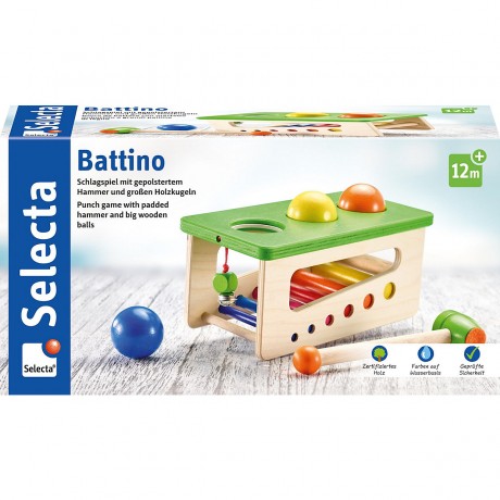 Selecta Motorikspielzeug Battino (mit leiser Hammerseite) Игрушка для моторики Battino (с мягким молоточком)