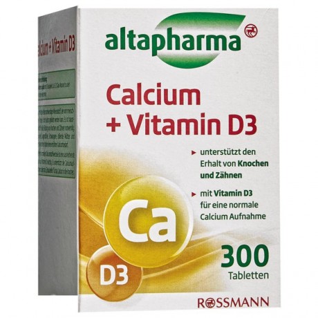 altapharma Calcium-Tabletten plus Vitamin D3 Таблетки с кальцием и витамином D для восполнения кальция 253 г