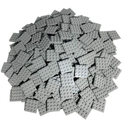 LEGO LEGO Hellgraue 4x4 Platten - flache Platten - Light Bluish Grey Plate 3031 Stuckzahl 250x LEGO Светло-серые тарелки 4x4 - Плоские тарелки - Светло-голубовато-серая тарелка 3031 Количество деталей 250x