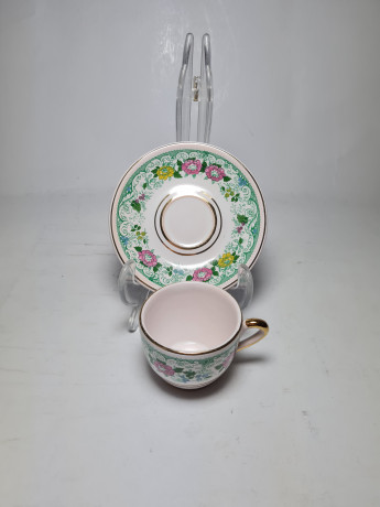 Baron Набор кофейная пара с цветочным рисунком и позолотой, 2 шт, Германия, 1960-70гг.