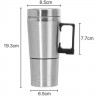 GelldG GelldG Wasserkocher 500ml Auto Wasserkocher Edelstahl 12V Reisewasserkocher Kaffee Tasse, 0.5 l  Чайник GelldG, 500 мл, автомобильный чайник, нержавеющая сталь, 12 В, дорожный чайник, кофейная чашка, 0,5 л