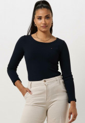 Tommy Hilfiger SLIM 5 2 O NK LS Long sleeved top donkerblauw SLIM 5 2 O NK LS Топ с длинными рукавами гром синий белый