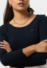 Tommy Hilfiger SLIM 5 2 O NK LS Long sleeved top donkerblauw SLIM 5 2 O NK LS Топ с длинными рукавами гром синий белый