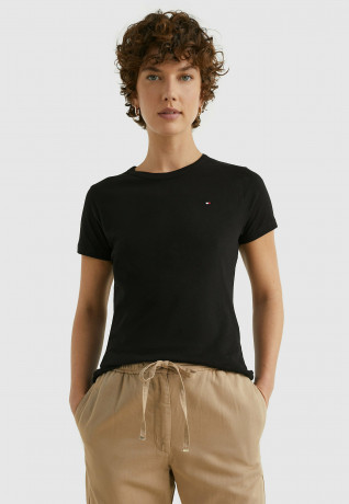 Tommy Hilfiger 1985 C NK SS Basic T-shirt black 1985 C NK SS — базовая футболка черный