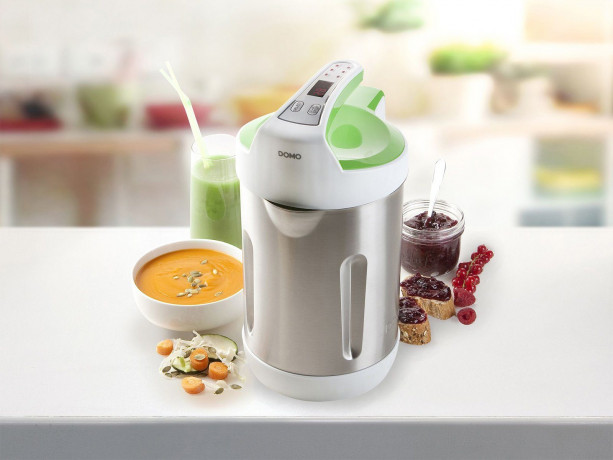 Domo Multikocher, 1000 W, Digitaler Edelstahl Thermo Suppen-Kocher Marmeladen Smoothiemaker, In wenigen Minuten hausgemachte, gesunde Suppen und kostliche Smoothie Мультиварка Domo, 1000 Вт, цифровая термосупварка из нержавеющей стали, смузи с джемом, д
