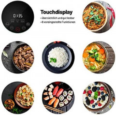 Lauben Lauben Reiskocher Low Sugar Rice Cooker 1500AT Schwarz Рисоварка Lauben Рисоварка с низким содержанием сахара 1500AT