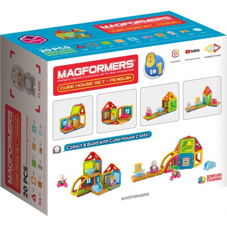 MAGFORMERS Magformers Cube House Penguin Дом-пингвин Magformer&#39;s Cube
