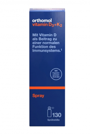 Orthomol D3 + K2 spray, Витамин Д3 и К2 для иммунитета и костей, оральный спрей, 20 мл (130 распылений)
