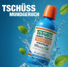 The Breath Co Frischer Atem Mundspulung Icy Mint 500ml, Ополаскиватель для рта от неприятного запаха, без спирта, антибактериальный, мятный, 12 часов свежести, 500 мл