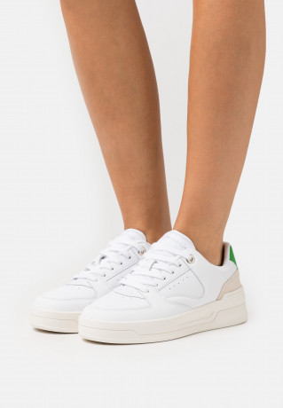 Tommy Hilfiger BASKET Trainers white/galvanicgreen КОРЗИНА кроссовки белый/гальванический зеленый