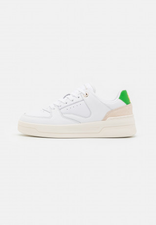 Tommy Hilfiger BASKET Trainers white/galvanicgreen КОРЗИНА кроссовки белый/гальванический зеленый