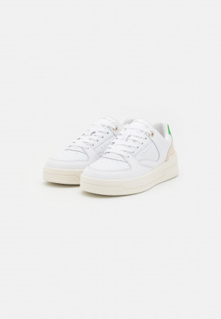 Tommy Hilfiger BASKET Trainers white/galvanicgreen КОРЗИНА кроссовки белый/гальванический зеленый