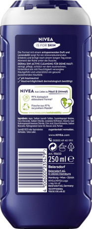 NIVEA MEN 5in1 Duschgel Fresh Relax, 250 ml, Нивеа Мужской гель для душа и волос 5 в 1, лавандовое масло и кедр, расслабляющий, 250 мл