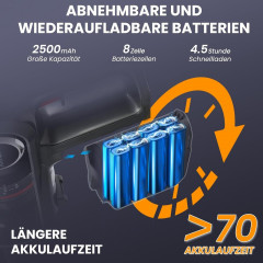 AMCK AMCK Akku-Hand-und Stielstaubsauger, 300,00 W, Beutellos, Leichter Kabelloser Staubsauger mit Wandhalterung, Abnehmbarer Akku  Беспроводной ручной пылесос AMCK, 300,00 Вт, без мешка, легкий беспроводной пылесос с настенным креплением, съемный аккумул