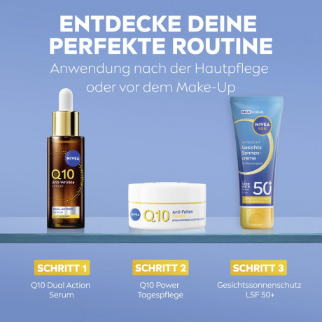 NIVEA SUN UV Gesichtssonnenschutz LSF 50+, 40 ml, Нивеа Солнцезащитный крем для лица, SPF 50+, увлажнение и защита от фотостарения, 40 мл