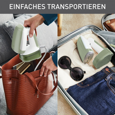 Tefal Tefal Dampfburste DT3053, Access Steam Pocket, 1300 W, ultrakompaktes Design, abklappbaren Bugelkopf, 15 Sek. Aufheizzeit  Паровая щетка Tefal DT3053, Access Steam Pocket, 1300 Вт, ультракомпактная конструкция, складная носовая головка, время нагрев