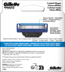GILLETTE Rasierklingen, Mach3 Turbo, 12 St, Джилетт Сменные кассеты Mach3 Turbo для мужской бритвы, 12 шт.
