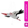 goki Schwingtier Storch rosa mit Name personalisiert Качающийся аист
