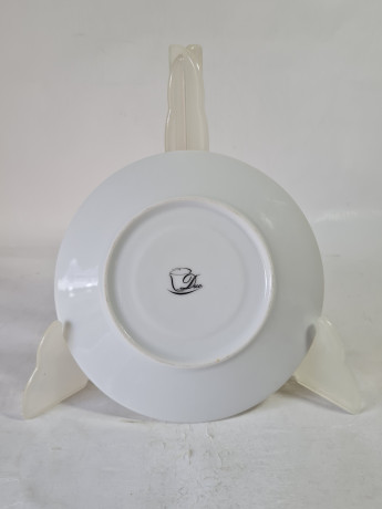 Тарелка декоративная винтажная Due с изображением павлина, фарфор, 15 см, Германия, 1960-70гг.